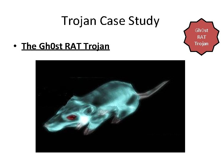 Trojan Case Study • The Gh 0 st RAT Trojan 