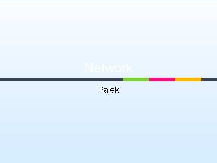 Network Pajek 