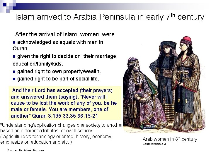 Islam arrived to Arabia Peninsula in early 7 th century After the arrival of