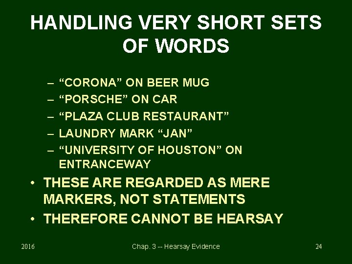 HANDLING VERY SHORT SETS OF WORDS – – – “CORONA” ON BEER MUG “PORSCHE”