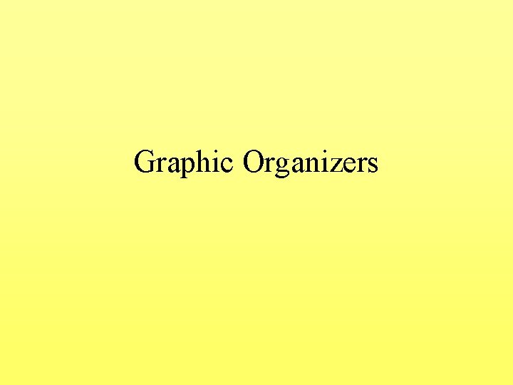 Graphic Organizers 