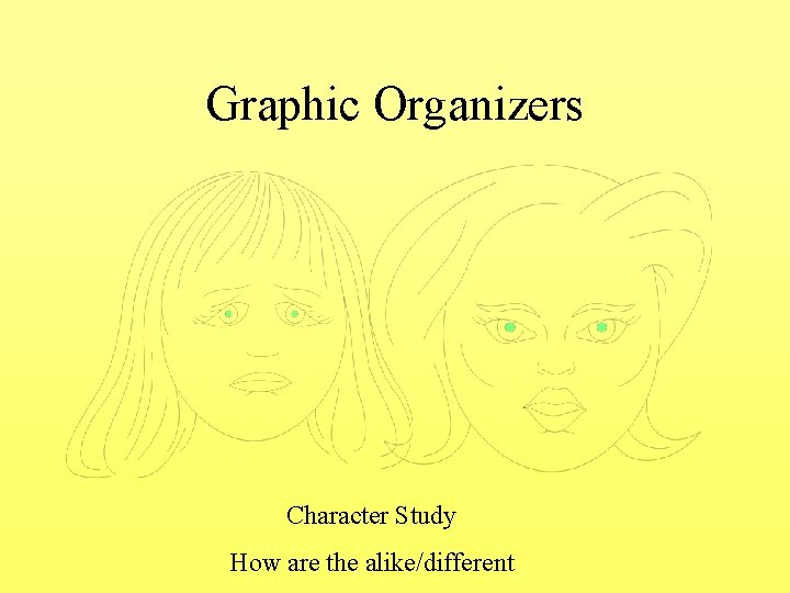 Graphic Organizers Character Study How are the alike/different 