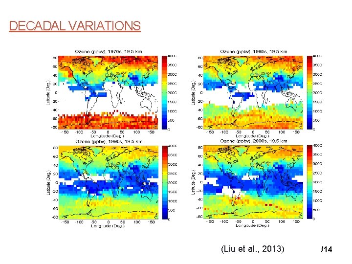 DECADAL VARIATIONS (Liu et al. , 2013) /14 