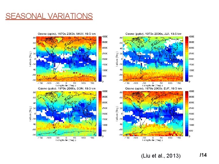 SEASONAL VARIATIONS (Liu et al. , 2013) /14 