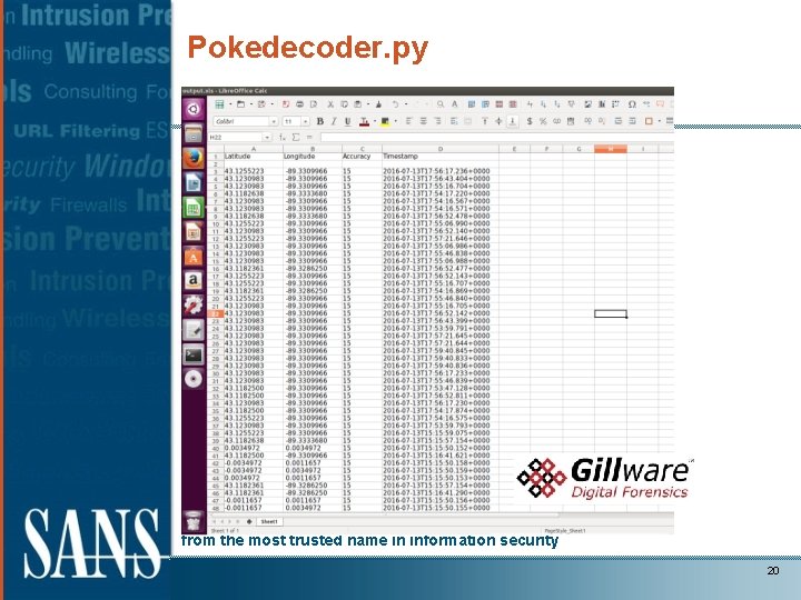 Pokedecoder. py from the most trusted name in information security 20 