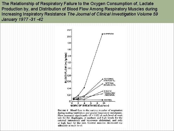 The Relationship of Respiratory Failure to the Oxygen Consumption of, Lactate Production by, and The Relationship of Respiratory Failure to the Oxygen Consumption of, Lactate Production by, and
