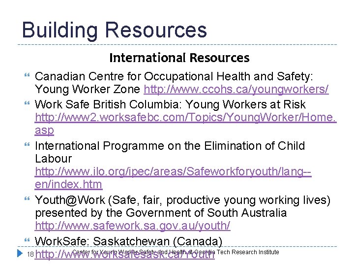 An Overview of Young Worker Safety and Health