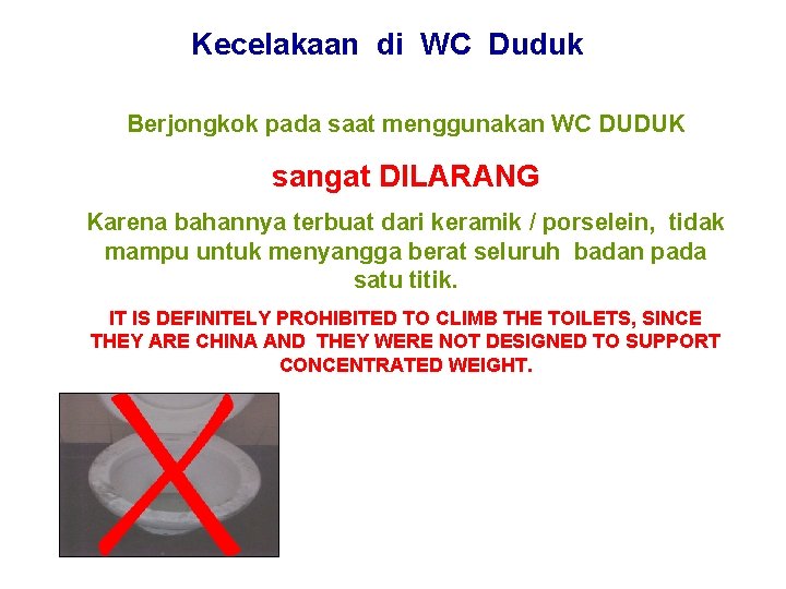 Kecelakaan di WC Duduk Berjongkok pada saat menggunakan WC DUDUK sangat DILARANG Karena bahannya Kecelakaan di WC Duduk Berjongkok pada saat menggunakan WC DUDUK sangat DILARANG Karena bahannya