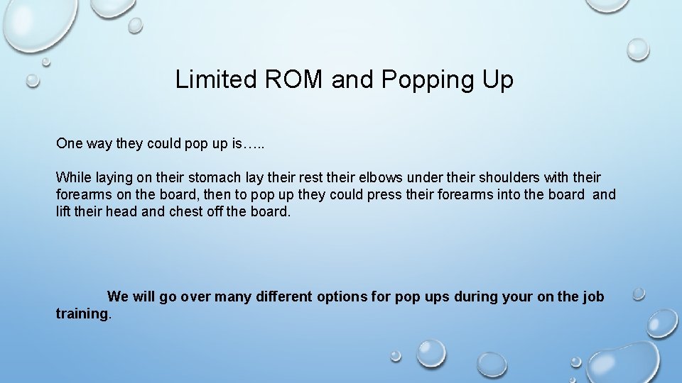  Limited ROM and Popping Up One way they could pop up is…. .