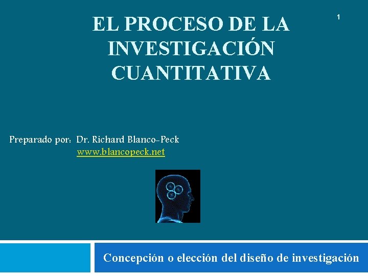 EL PROCESO DE LA INVESTIGACIÓN CUANTITATIVA 1 Preparado por: Dr. Richard Blanco-Peck www. blancopeck. EL PROCESO DE LA INVESTIGACIÓN CUANTITATIVA 1 Preparado por: Dr. Richard Blanco-Peck www. blancopeck.