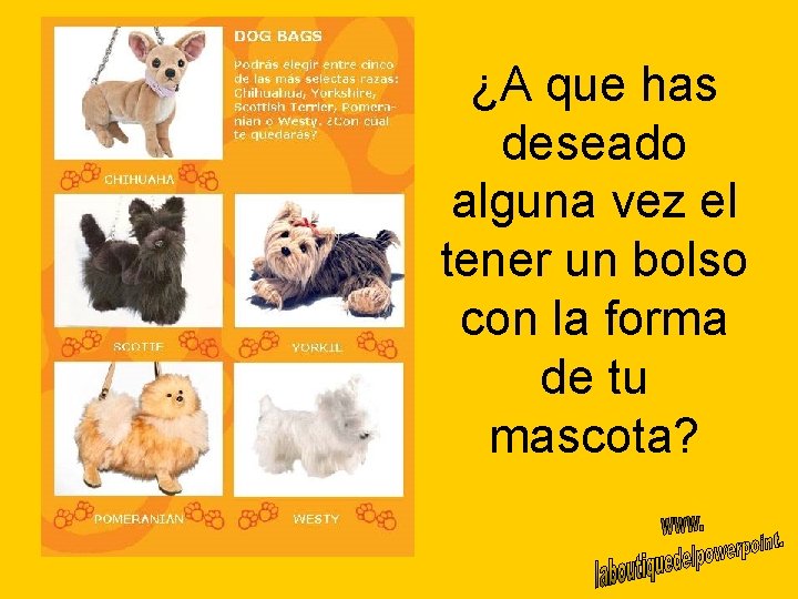 ¿A que has deseado alguna vez el tener un bolso con la forma de