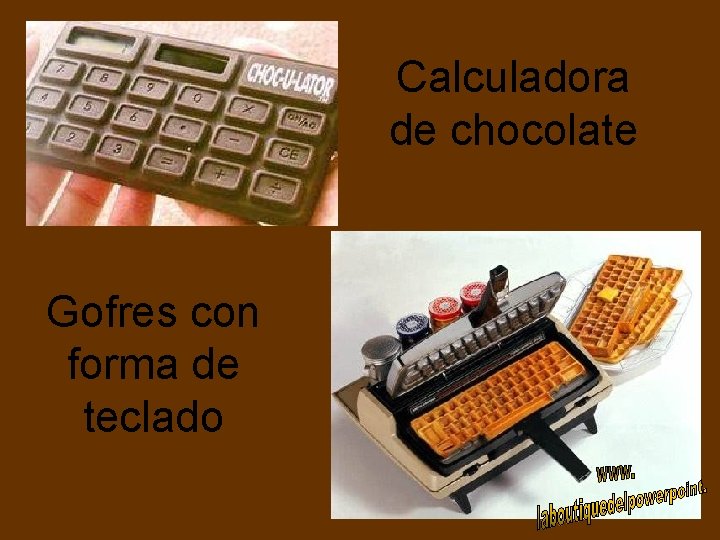 Calculadora de chocolate Gofres con forma de teclado 