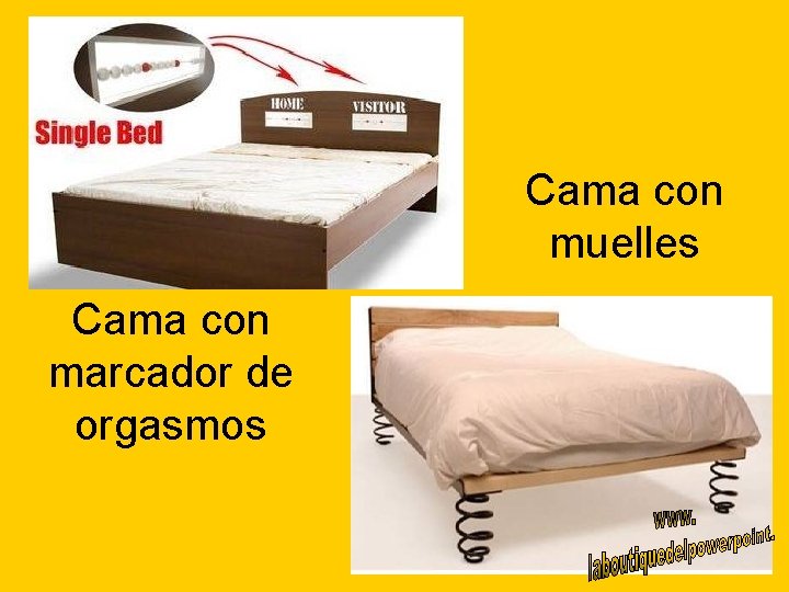 Cama con muelles Cama con marcador de orgasmos 