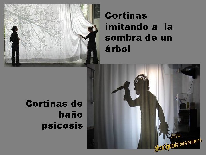 Cortinas imitando a la sombra de un árbol Cortinas de baño psicosis 