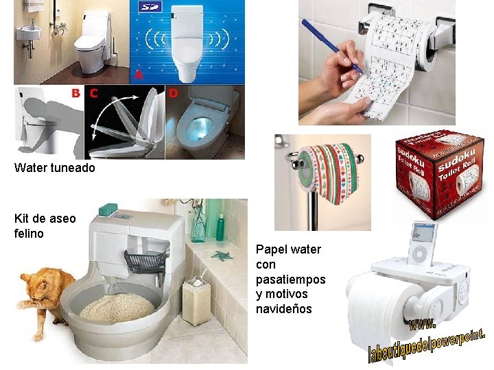Water tuneado Kit de aseo felino Papel water con pasatiempos y motivos navideños 