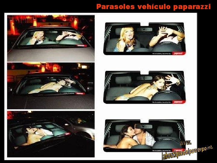 Parasoles vehículo paparazzi 