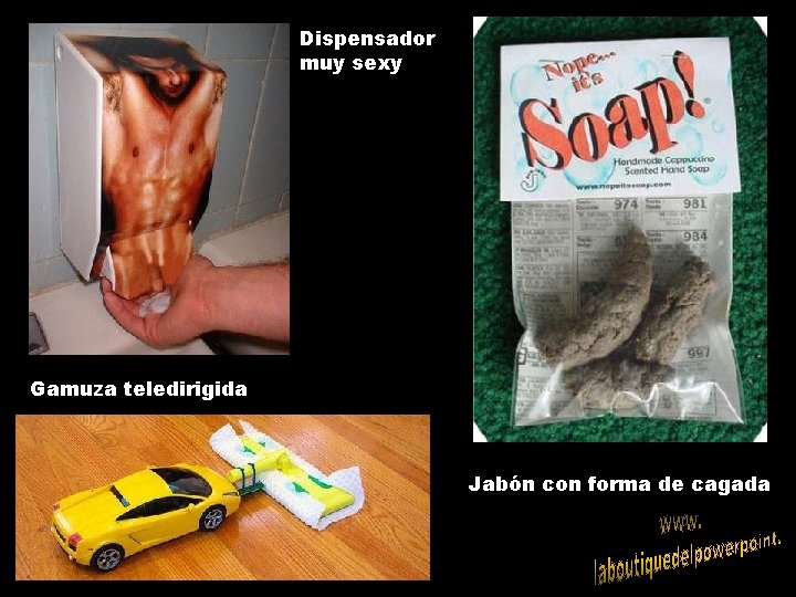 Dispensador muy sexy Gamuza teledirigida Jabón con forma de cagada 