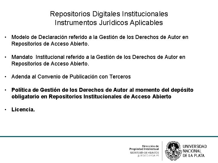 Repositorios Digitales Institucionales Instrumentos Jurídicos Aplicables • Modelo de Declaración referido a la Gestión