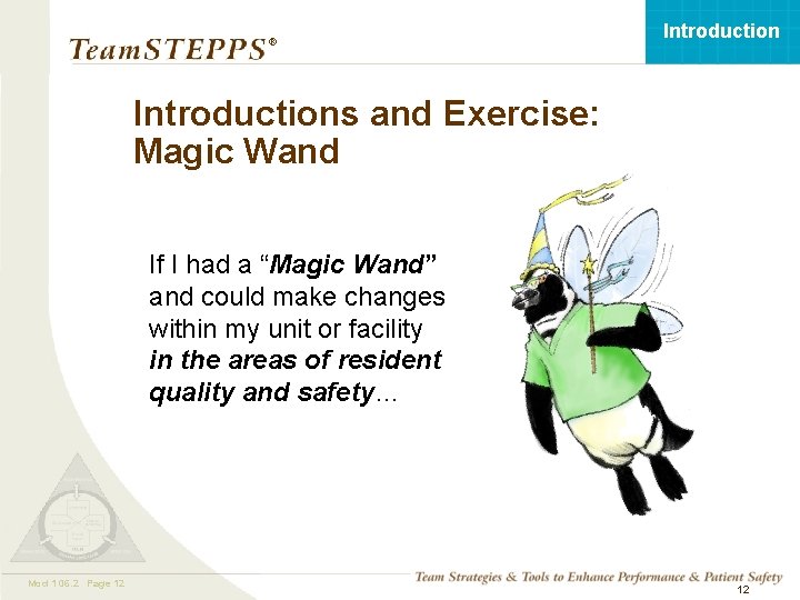 Introduction ® Introductions and Exercise: Magic Wand If I had a “Magic Wand” and