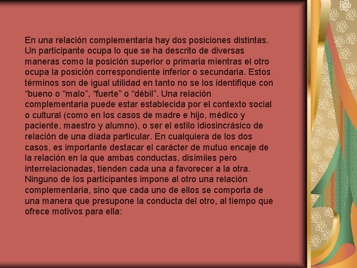 Interaccin simtrica y complementaria Gregory Bateson Teora de