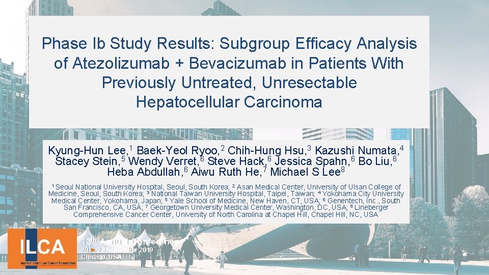 Phase Ib Study Results: Subgroup Efficacy Analysis of Atezolizumab + Bevacizumab in Patients With