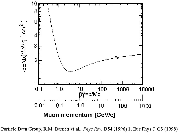 bg Muon momentum [Ge. V/c] Particle Data Group, R. M. Barnett et al. ,