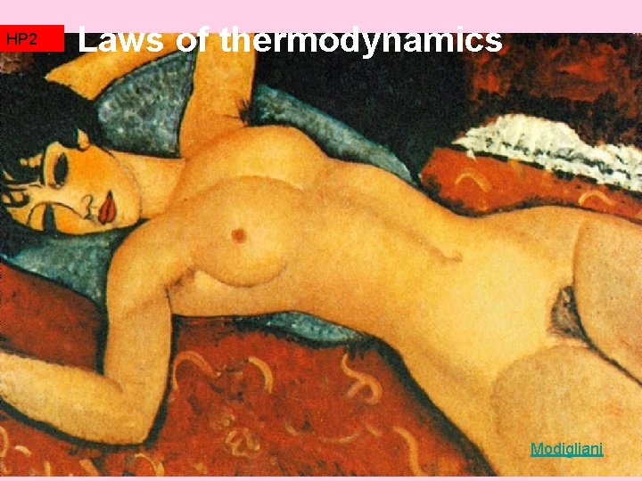 HP 2 TZ 2 Laws of thermodynamics Modigliani HP 2 TZ 2 Laws of thermodynamics Modigliani