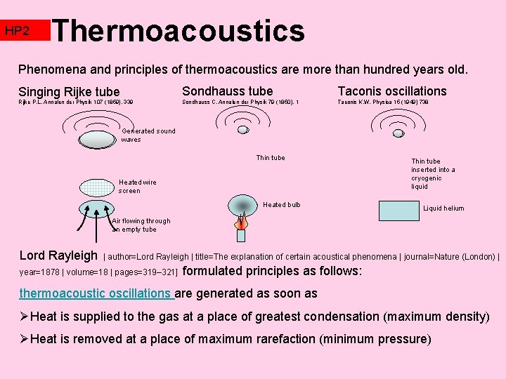 HP 2 TZ 2 Thermoacoustics Phenomena and principles of thermoacoustics are more than hundred HP 2 TZ 2 Thermoacoustics Phenomena and principles of thermoacoustics are more than hundred