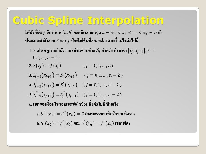 Cubic Spline Interpolation 
