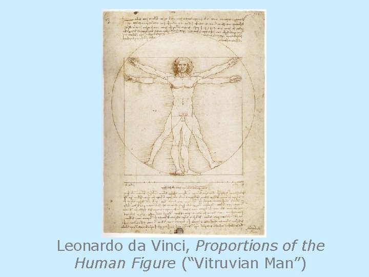 Leonardo da Vinci, Proportions of the Human Figure (“Vitruvian Man”) 