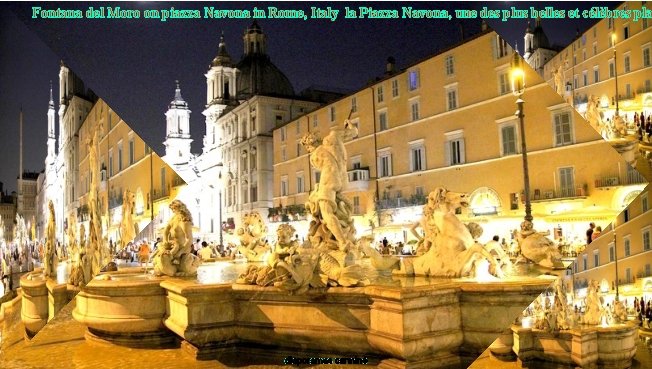 Fontana del Moro on piazza Navona in Rome, Italy la Piazza Navona, une des