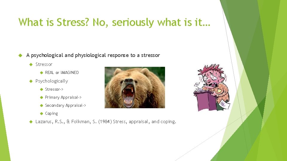 What is Stress? No, seriously what is it… A psychological and physiological response to