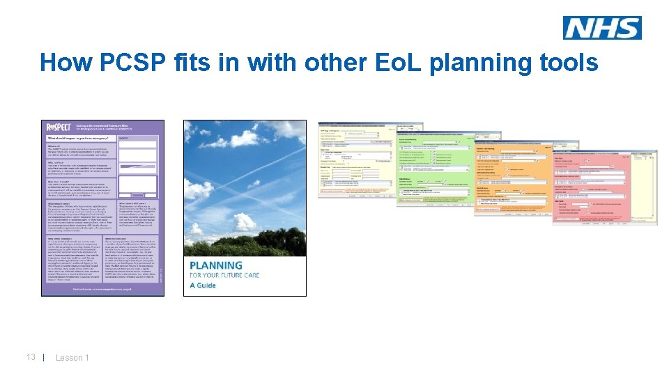 How PCSP fits in with other Eo. L planning tools 13 | Lesson 1