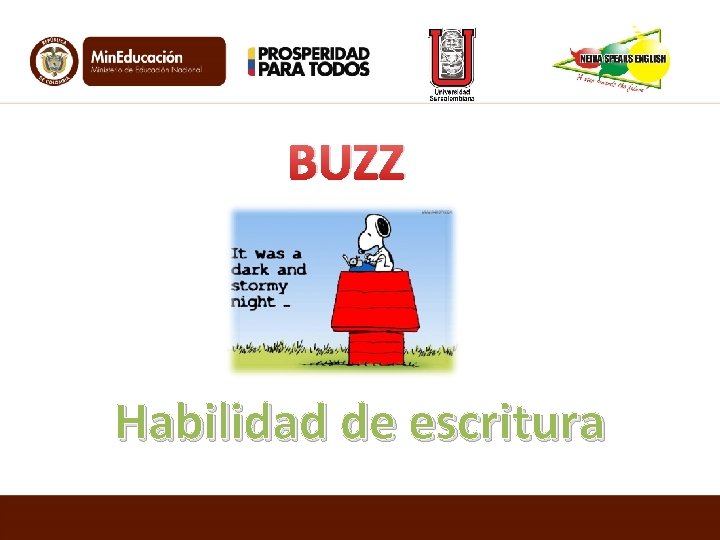 BUZZ Habilidad de escritura 
