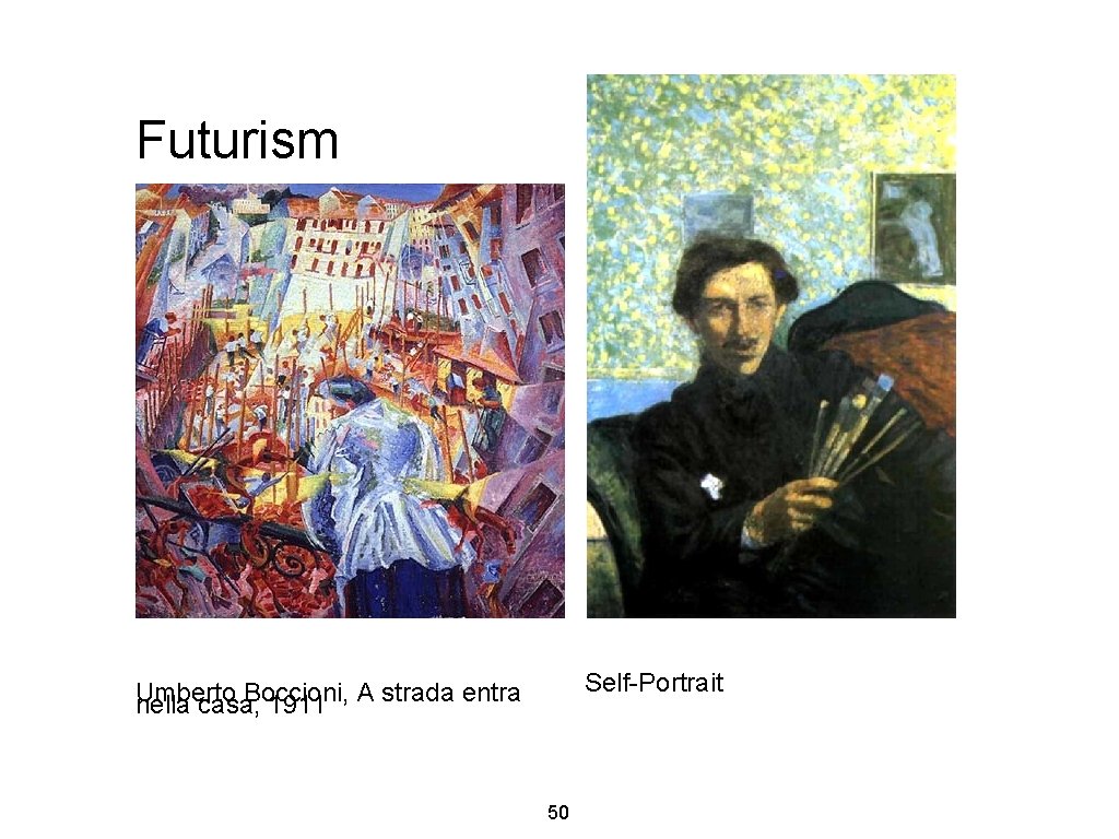 Futurism Self-Portrait Umberto Boccioni, A strada entra nella casa, 1911 50 