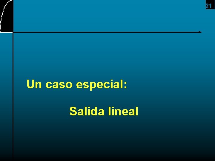 21 Un caso especial: Salida lineal 