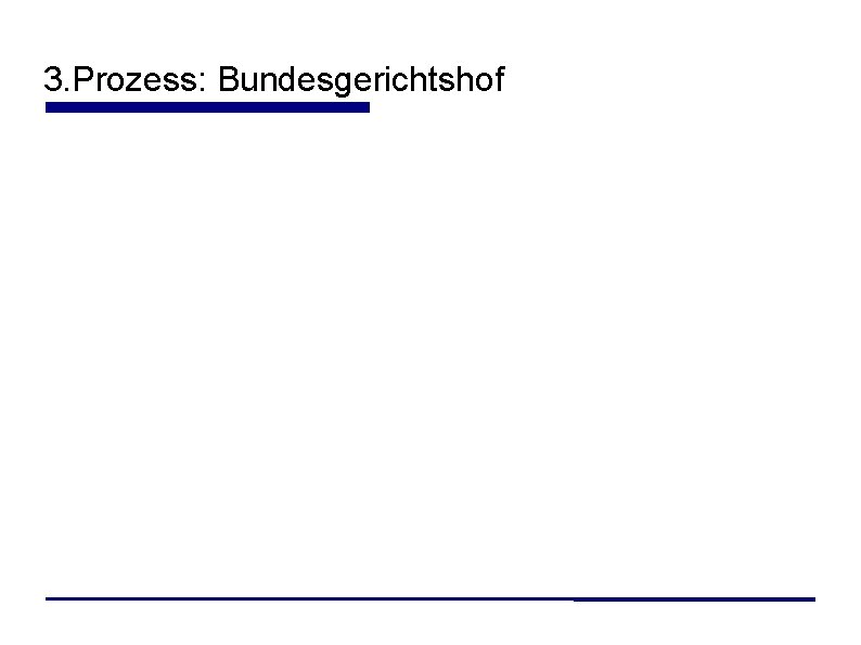 3. Prozess: Bundesgerichtshof 