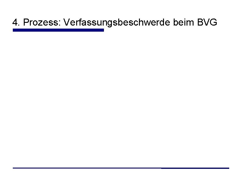 4. Prozess: Verfassungsbeschwerde beim BVG 