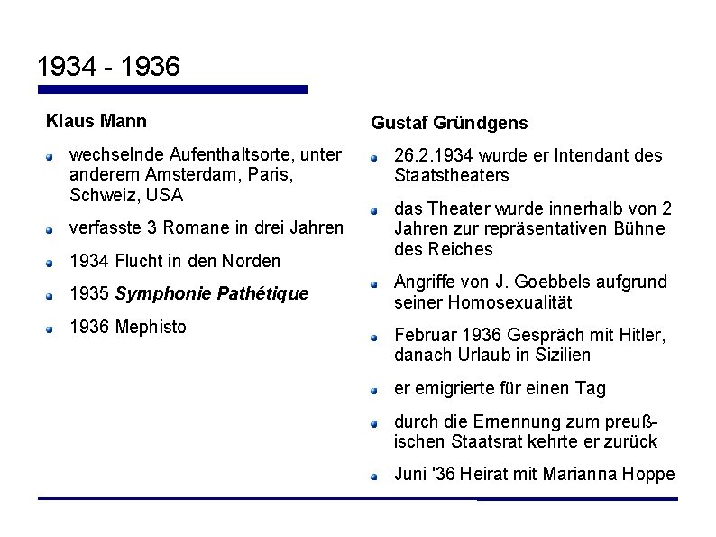1934 - 1936 Klaus Mann wechselnde Aufenthaltsorte, unter anderem Amsterdam, Paris, Schweiz, USA verfasste 1934 - 1936 Klaus Mann wechselnde Aufenthaltsorte, unter anderem Amsterdam, Paris, Schweiz, USA verfasste