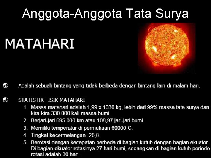 Anggota-Anggota Tata Surya 