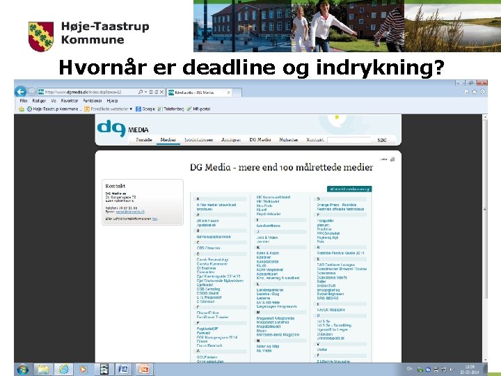 Hvornår er deadline og indrykning? 