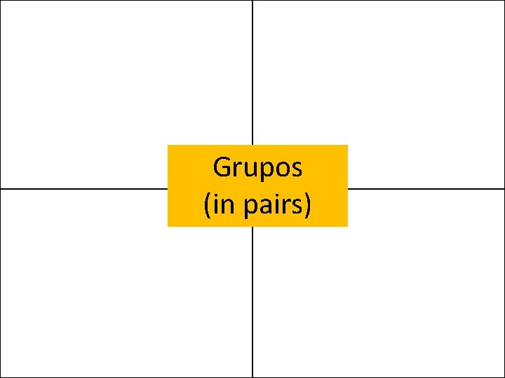 Grupos (in pairs) 