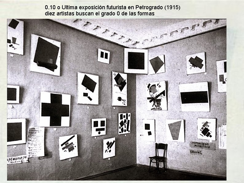 0. 10 o Ultima exposición futurista en Petrogrado (1915) diez artistas buscan el grado