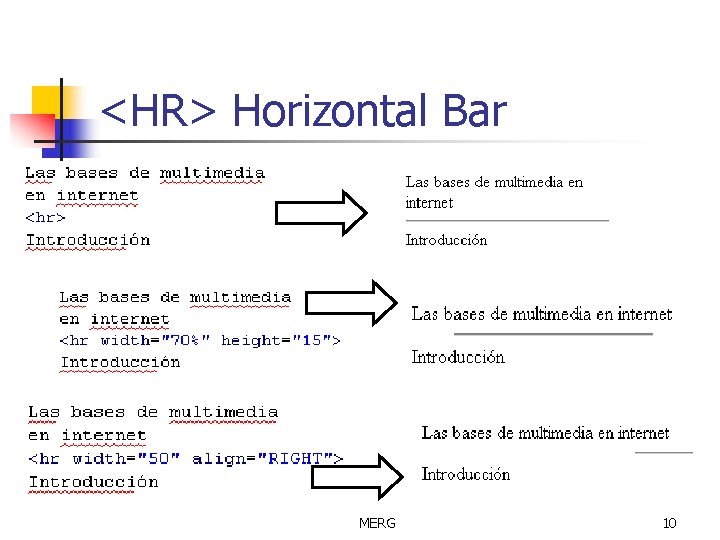 <HR> Horizontal Bar MERG 10 