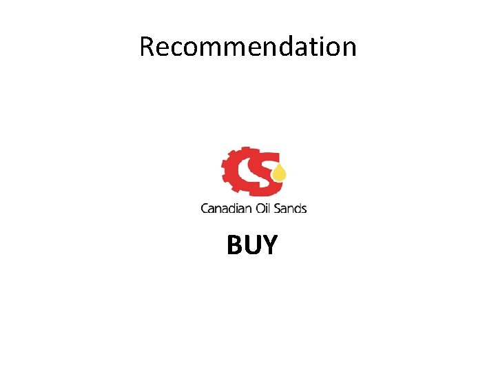 Recommendation BUY 