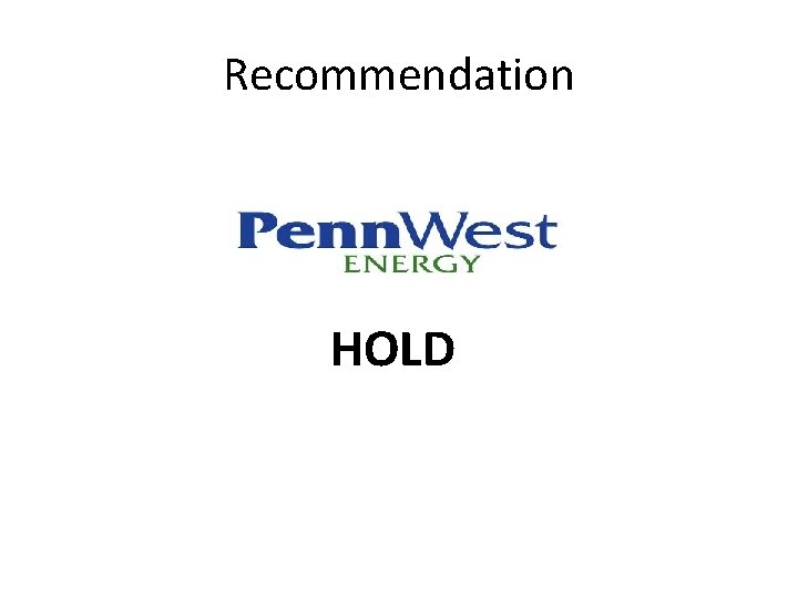 Recommendation HOLD 