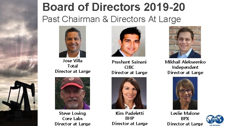 Board of Directors 2019 -20 Past Chairman & Directors At Large Jose Villa Total