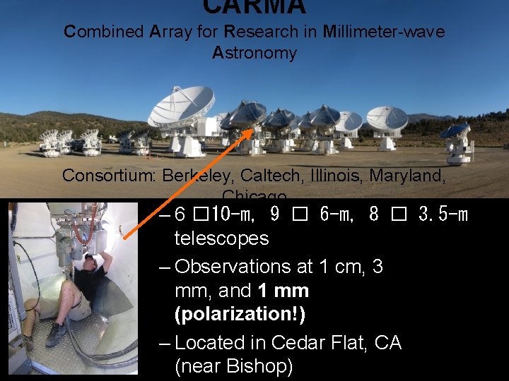 CARMA Combined Array for Research in Millimeter-wave Astronomy Consortium: Berkeley, Caltech, Illinois, Maryland, Chicago
