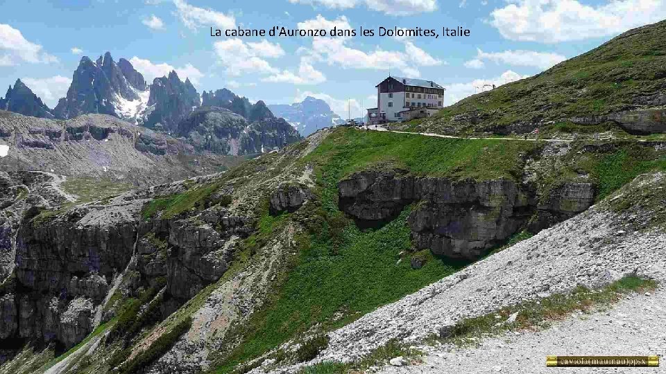 La cabane d'Auronzo dans les Dolomites, Italie 