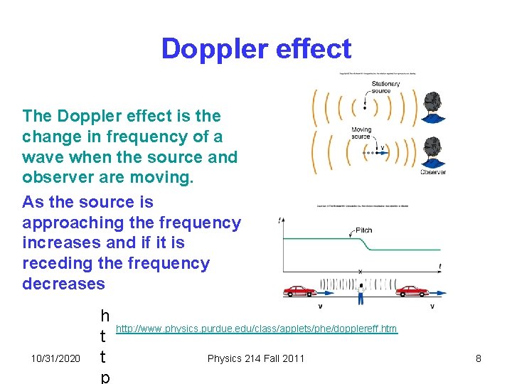 Doppler effect The Doppler effect is the change in frequency of a wave when